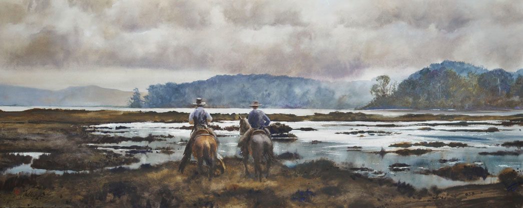 Painting of two cowboys